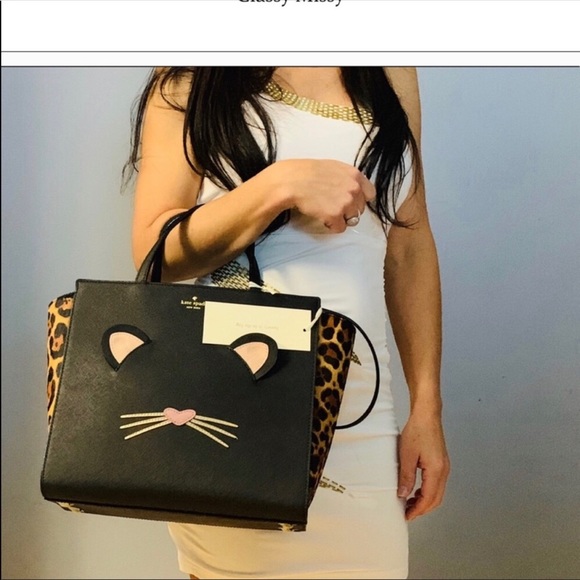Nwt Kate Spade Large Leopard satchel - Picture 4 of 6